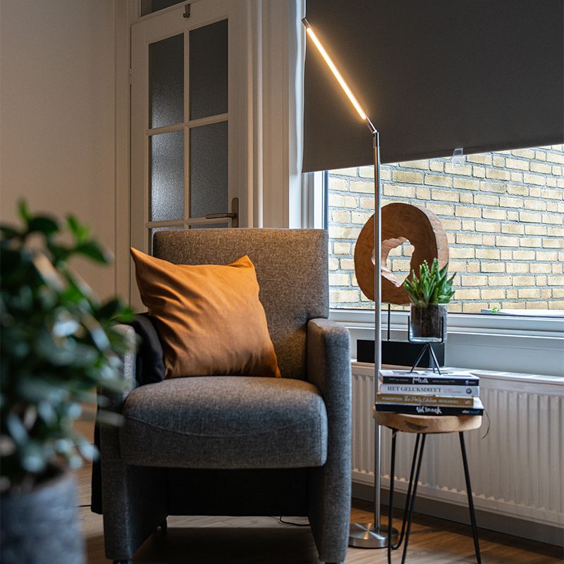 Moderne vloerlamp staal incl. LED - Berdien