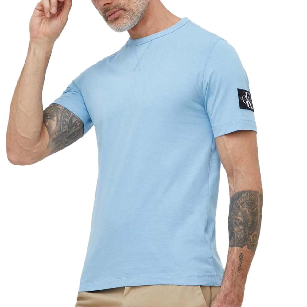 Calvin Klein Jeans T-shirt Bleu Clair Homme Calvin Klein Jeans Badge