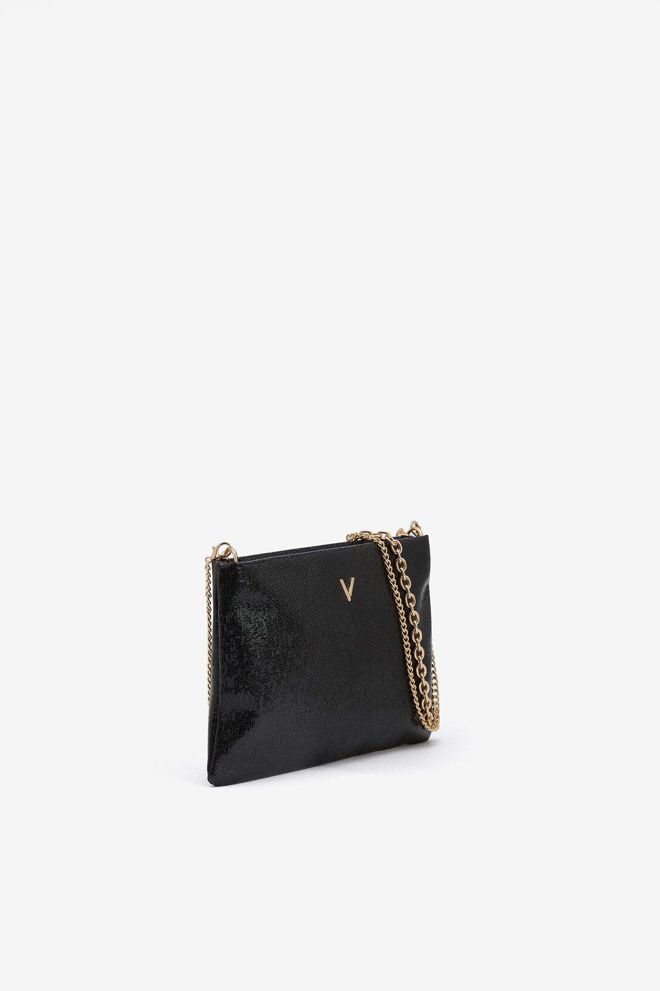 clutch de festa com efeito crocodilo