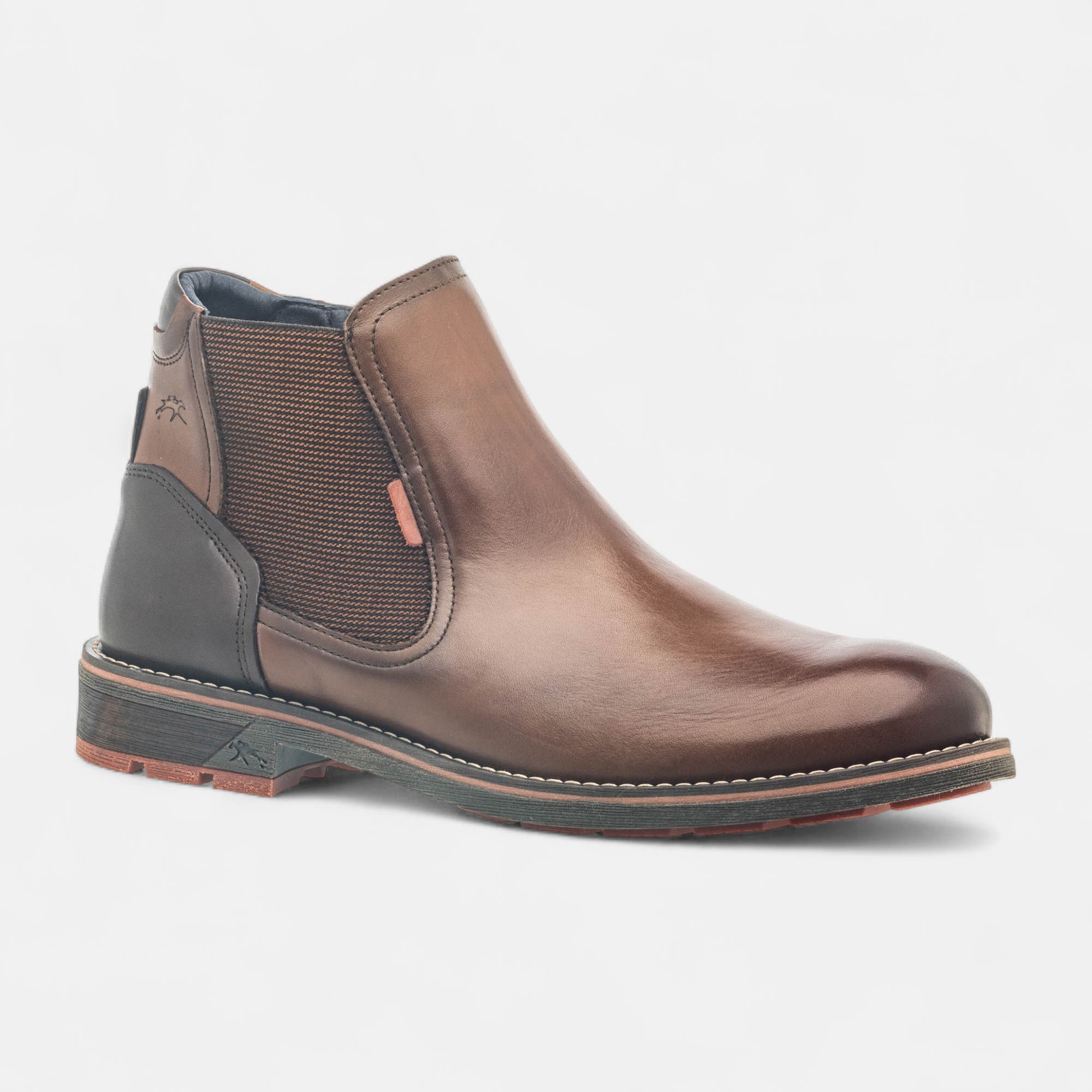 Boots chelsea Homme en cuir cognac