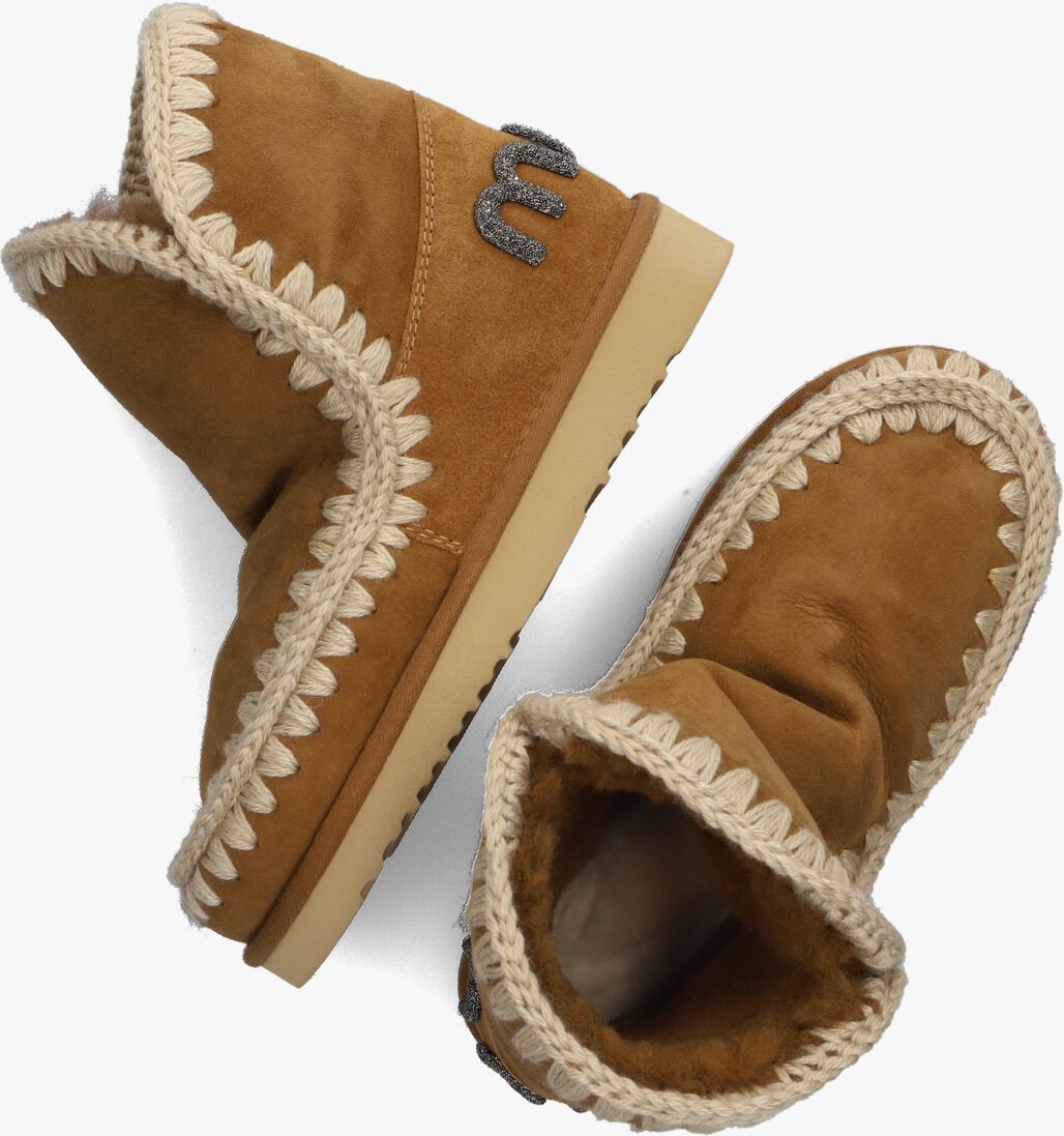 MOU cognac mou vachtlaarzen eskimo 18 glitter logo