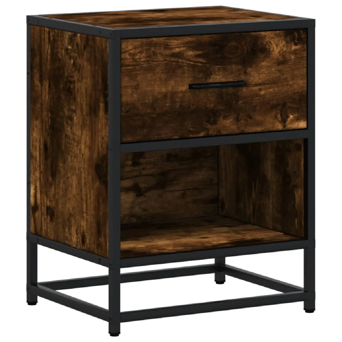 VIDAXL Table de chevet chêne fumé