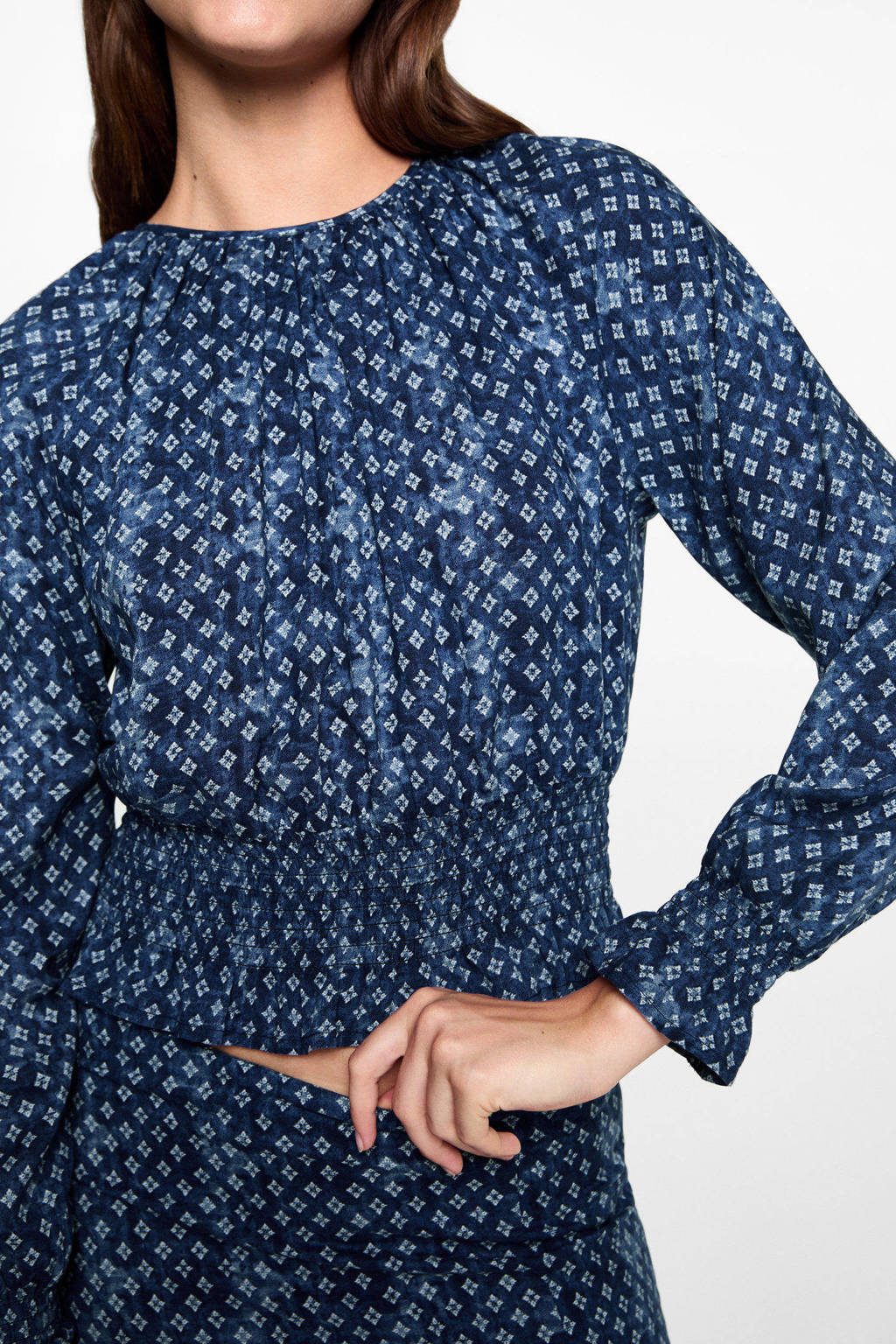 MANGO TEEN top met all over print blauw