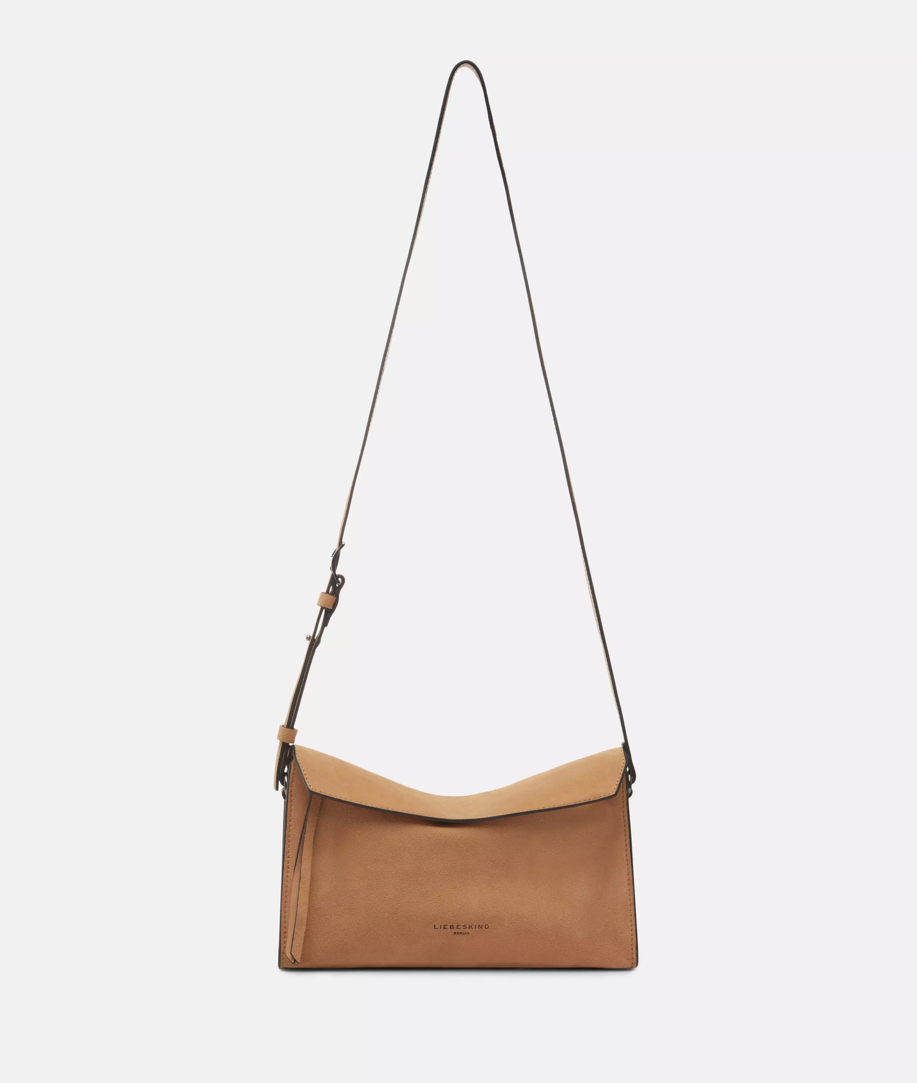 Lora Crossbody S Handy suede crossbody bag