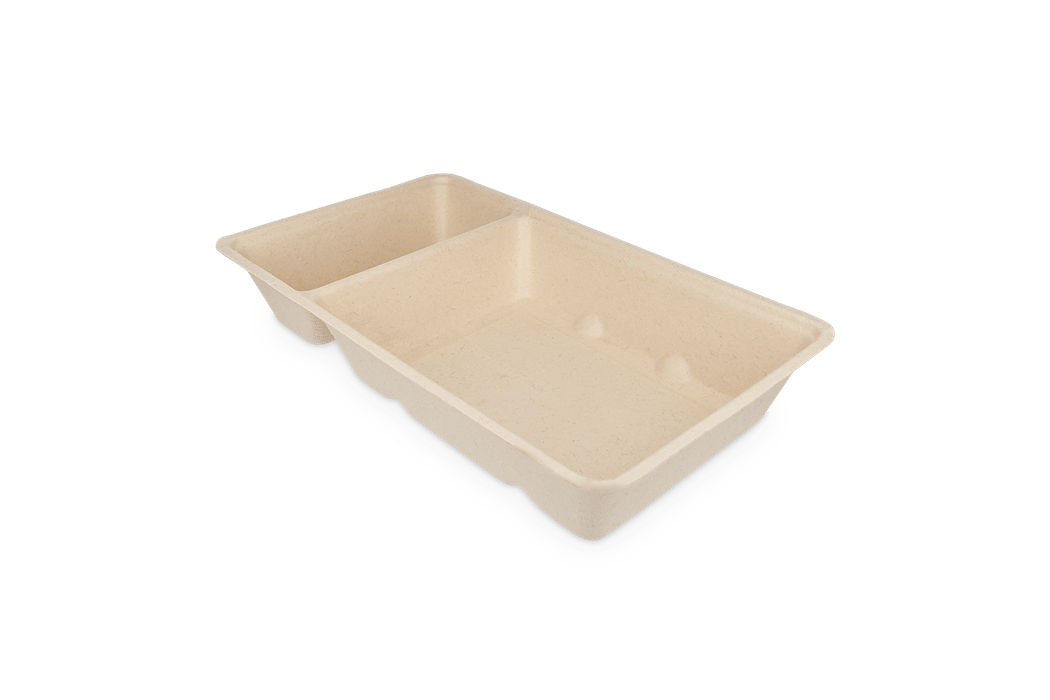 Frietbakjes A20 (A14+1) suikerriet Plastic- en Pfas-vrij BIO