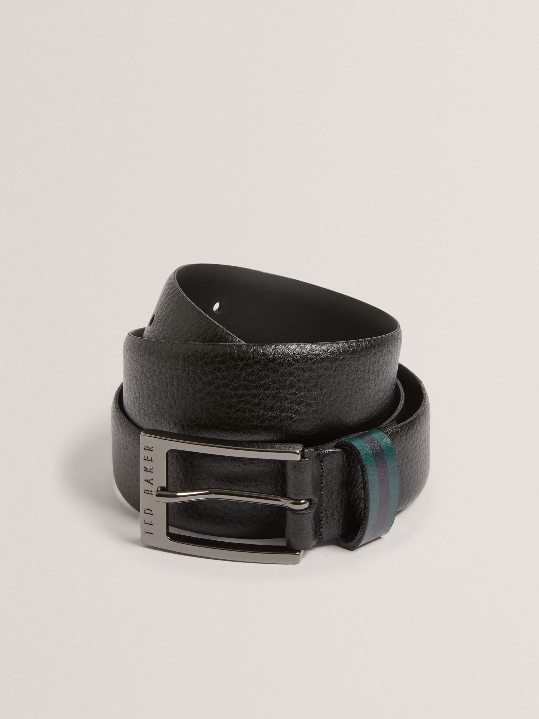 Ted Baker Kendon Stripe Leather Belt