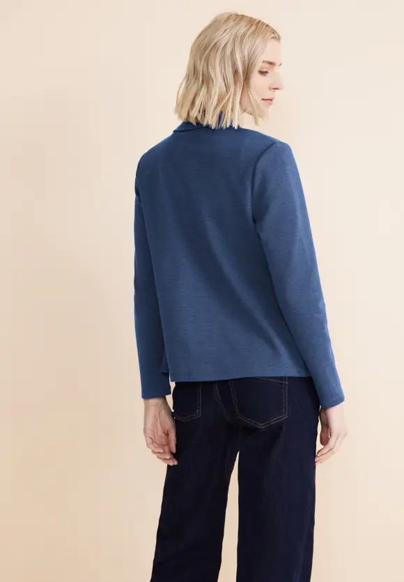 Basic Piqué Blazer - dark intense gentle blue mel.