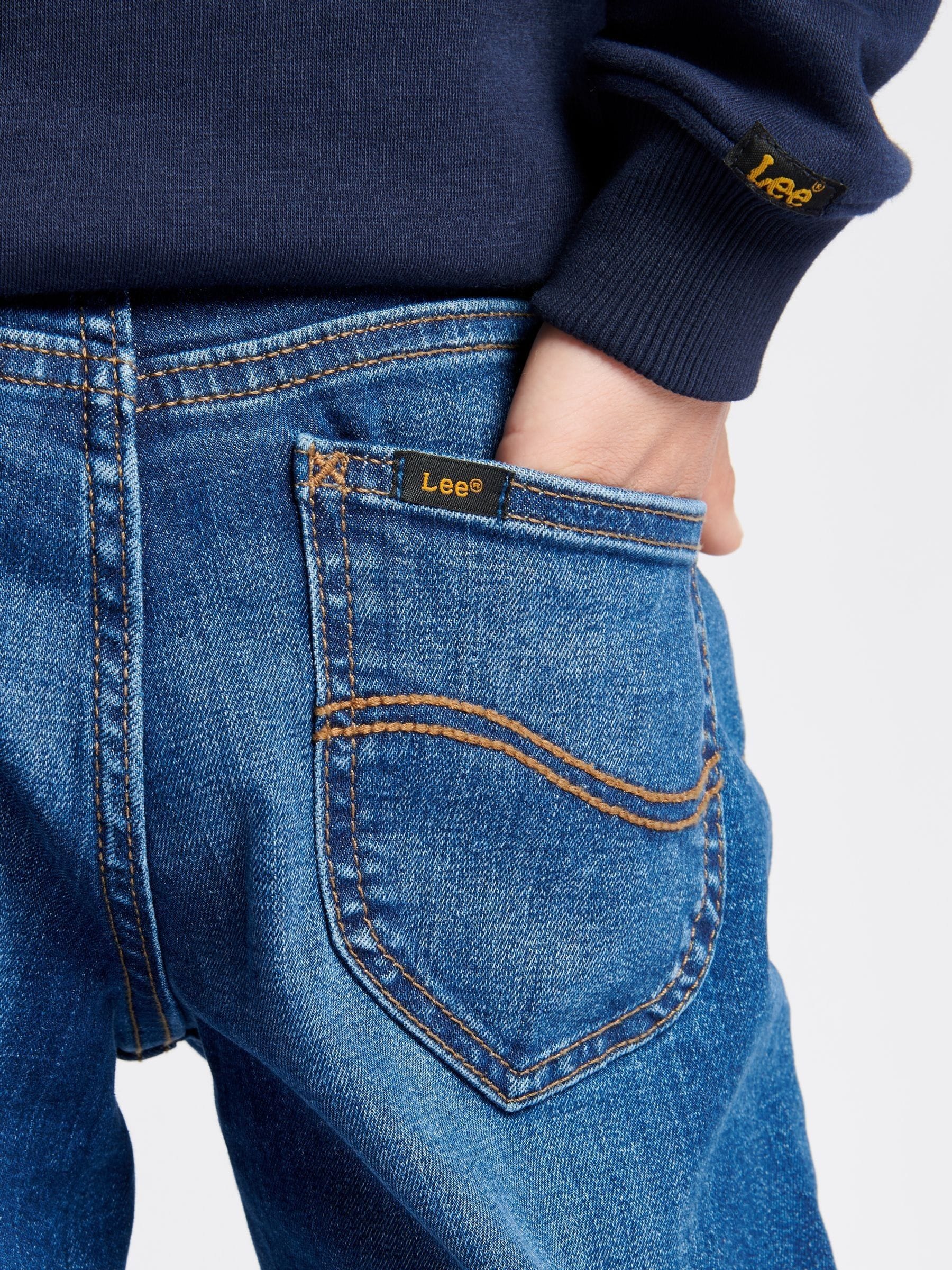 Normaal blauw - Lee Daren jeans met rechte pasvorm voor jongens
