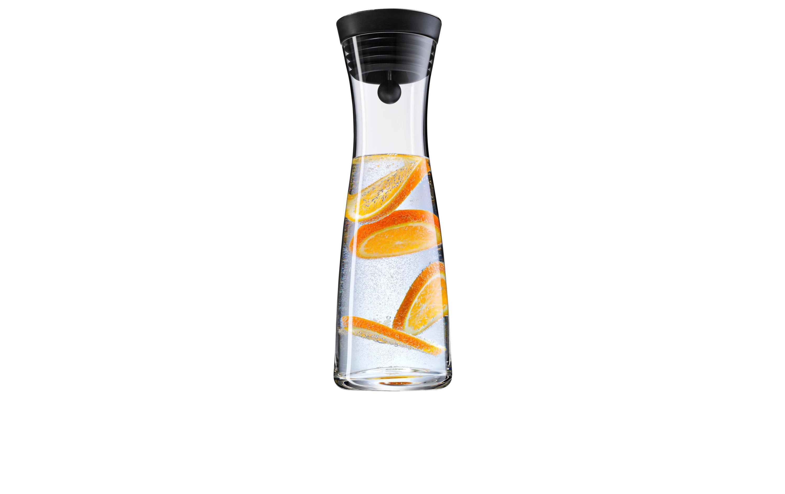 Karaffe Basic 1 l, TransparentWasserkaraffe öffnet und schliesst automatisch dank Close-Up Verschluss