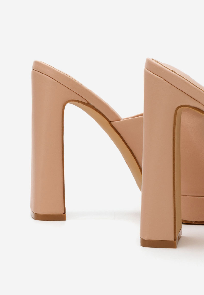 Mules a talon nude Jysela