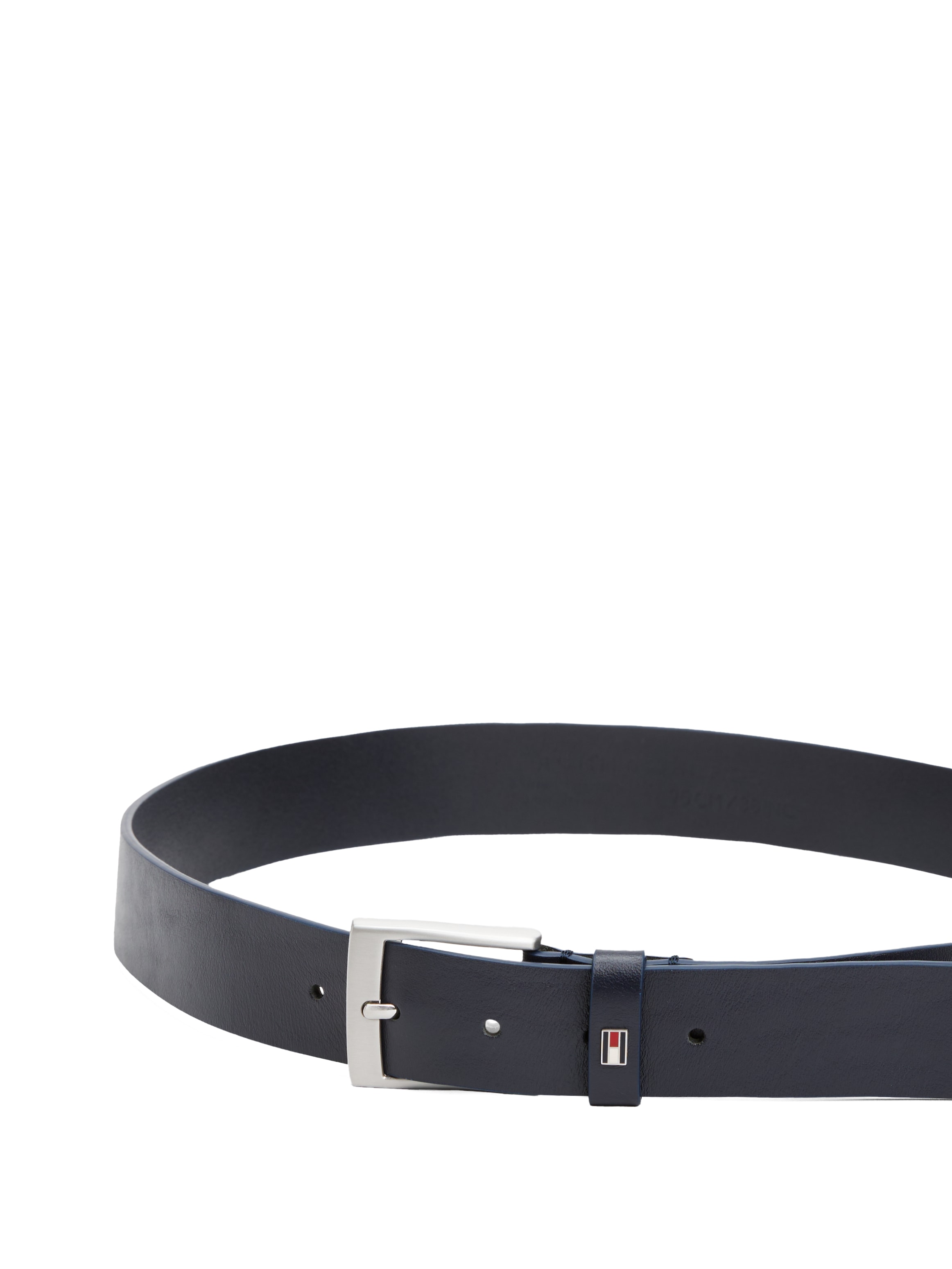 Tommy Hilfiger Ledergürtel »ADAN 3.5 cm breit EXT«, Metalllogopatch, Einfachdornschnalle