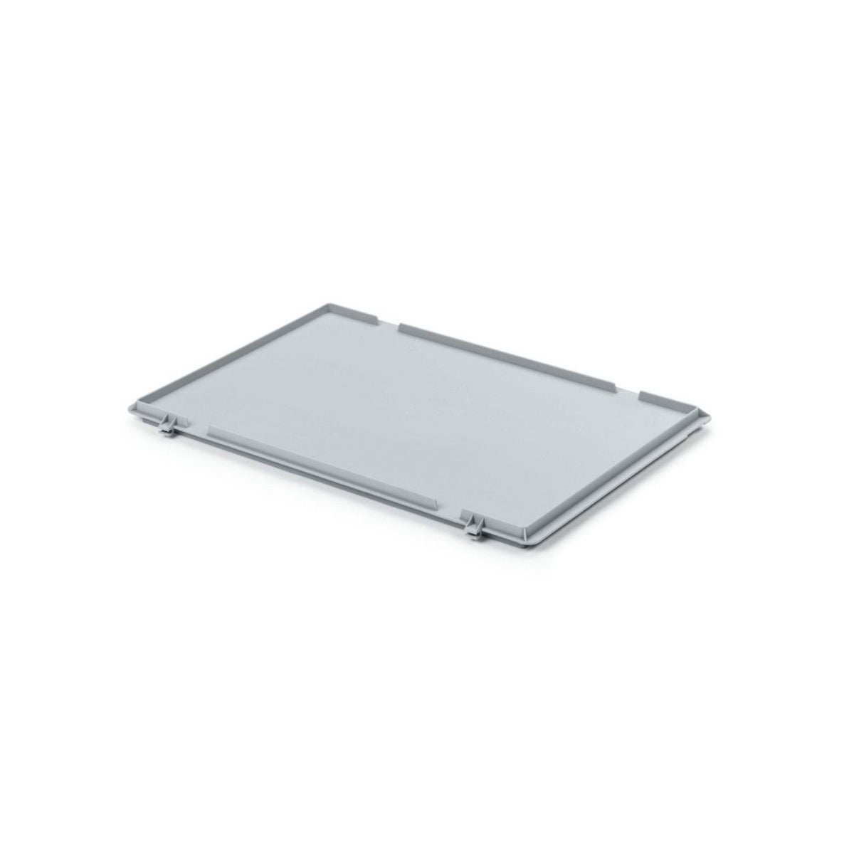 PROREGAL SuperSaver Set 2x Eurobakken met gesloten handgreep en scharnierend deksel HxBxD 42 x 40 x 60 cm 70 liter Grijze Eurobox Transportbox