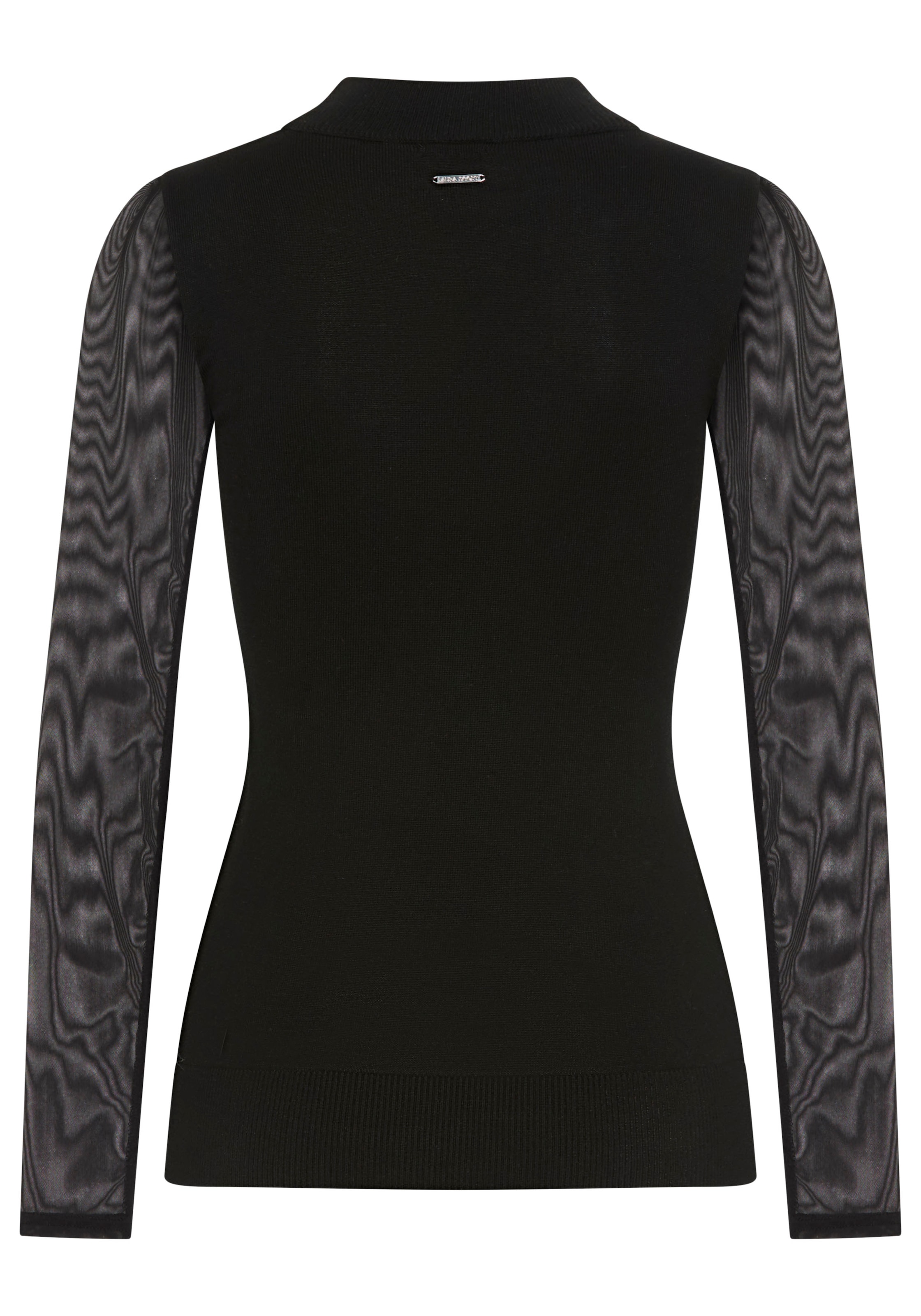 Laura Scott Stehkragenpullover , Feinstrickpullover in enger Passform mit Mesh - NEUE KOLLEKTION