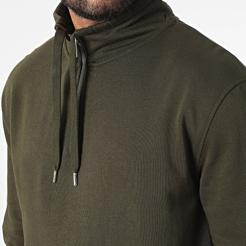 Sweat Col Zippé Targaryen Vert Kaki