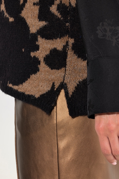 Pullunder, Jacquard-Muster, V-Ausschnitt, ärmellos