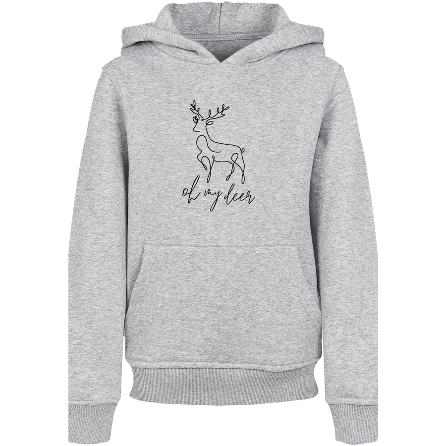 F4NT4STIC Hoodie Winter Christmas Deer heather grey
