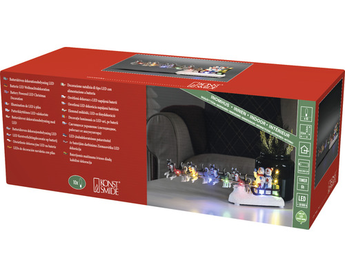 Konstsmide LED Scenery Sneeuwpop met Hondenslee