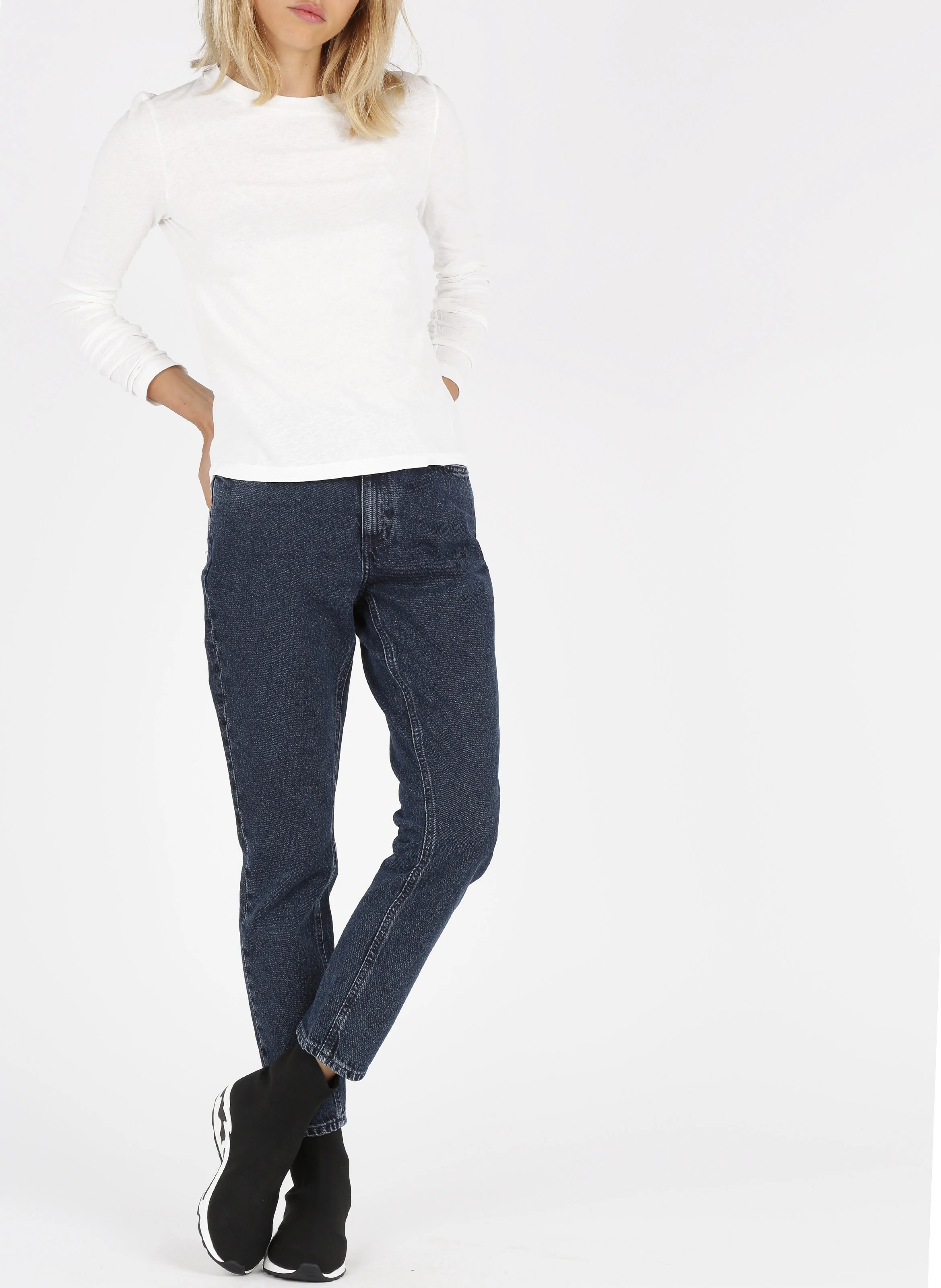 GAMIPY - Tee-shirt col rond en coton | Blanc