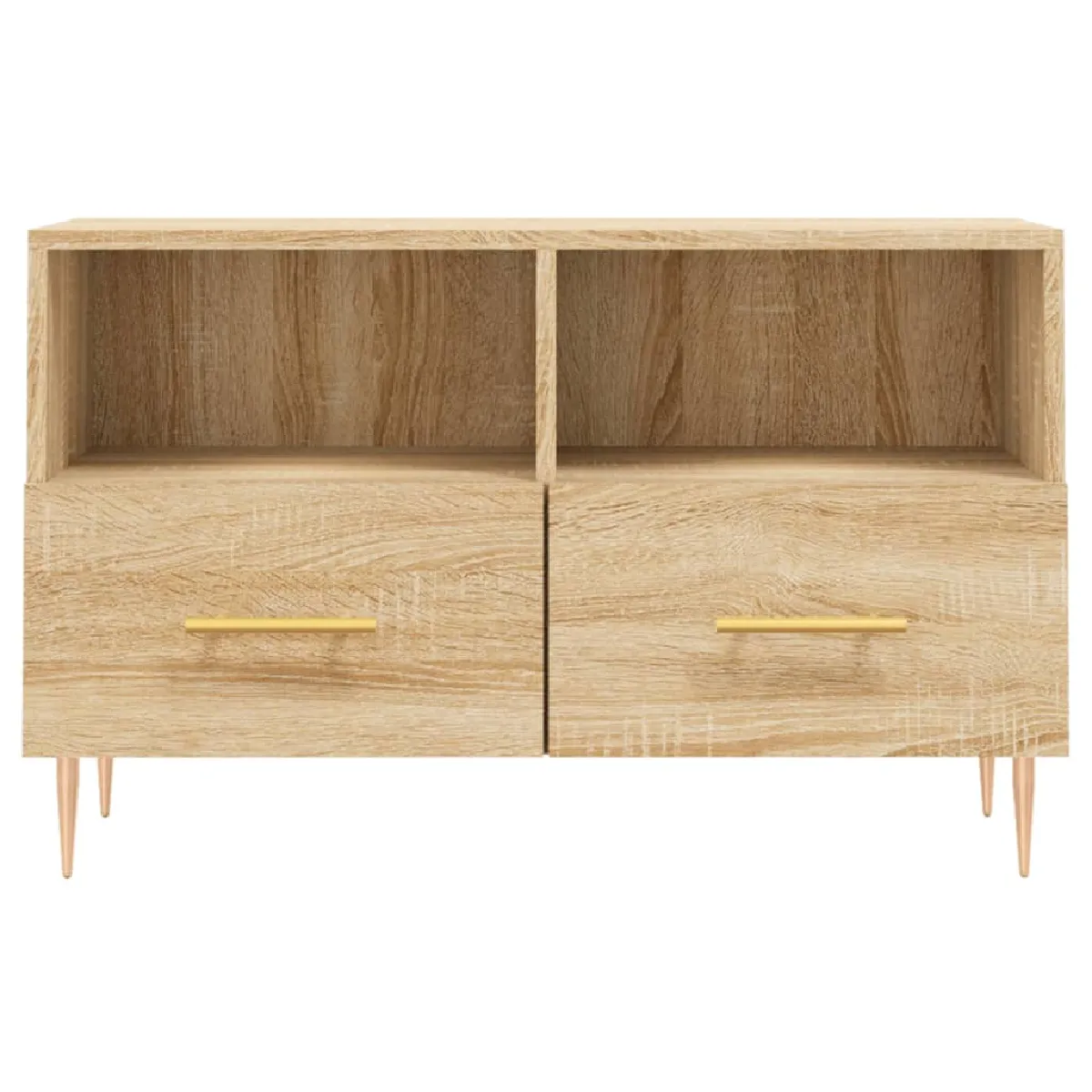 Meuble TV VidaXL Chêne sonoma 80 cm avec tiroirs