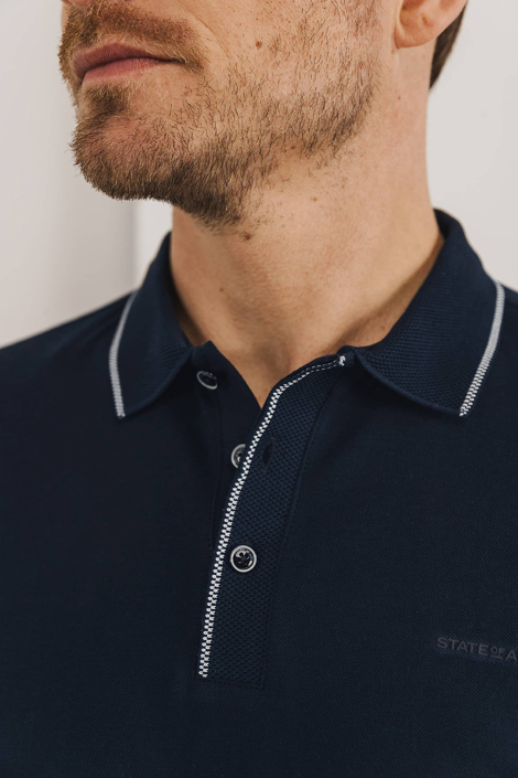 State of Art blauwe heren polo