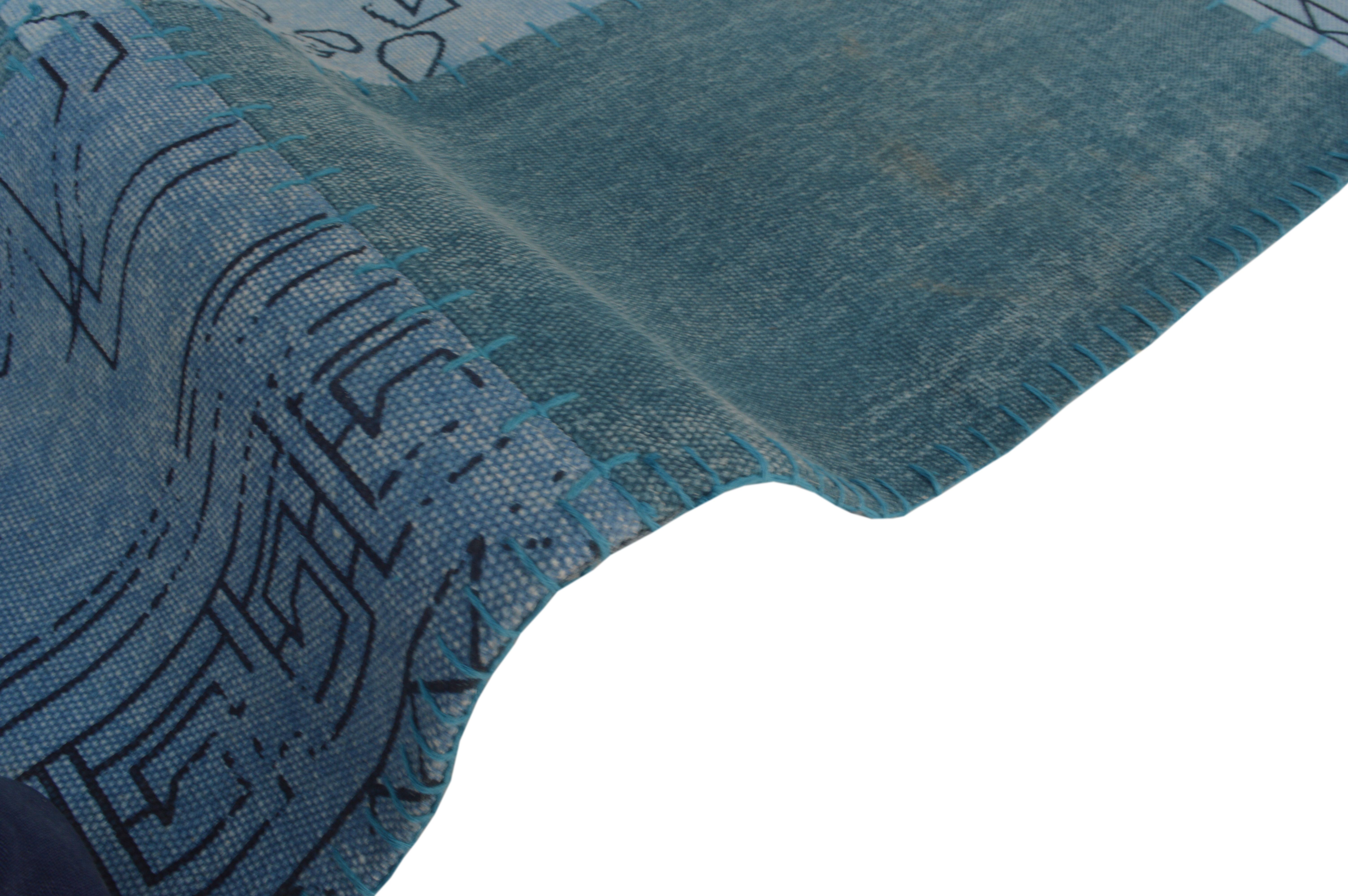Vloerkleed 210 Multi Blauw Lyrical