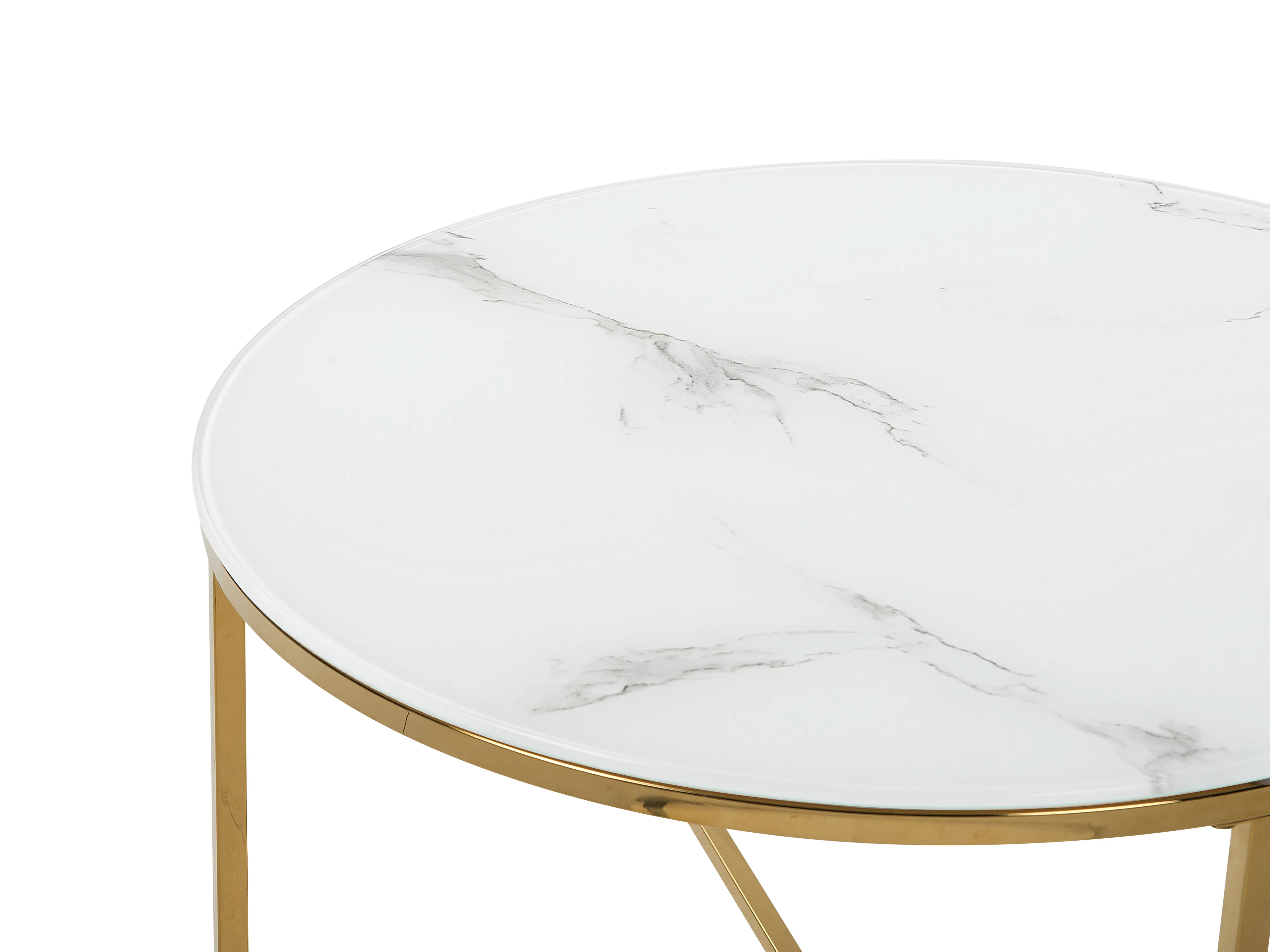 Salontafel QUINCY Veiligheidsglas Marmer/goud