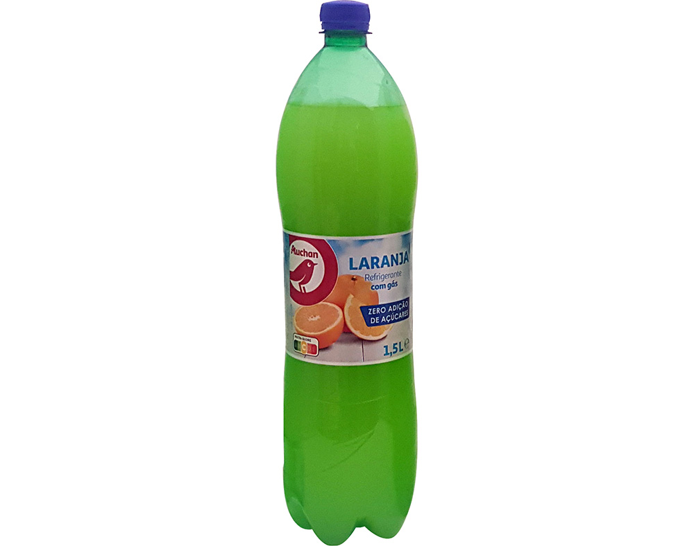 REFRIGERANTE AUCHAN COM GÁS LARANJA 0% 1.5L