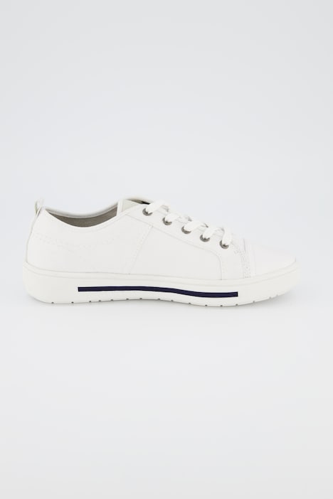Sneaker, Jana Shoes, Canvas, Lederoptik-Spitze, Weite H
