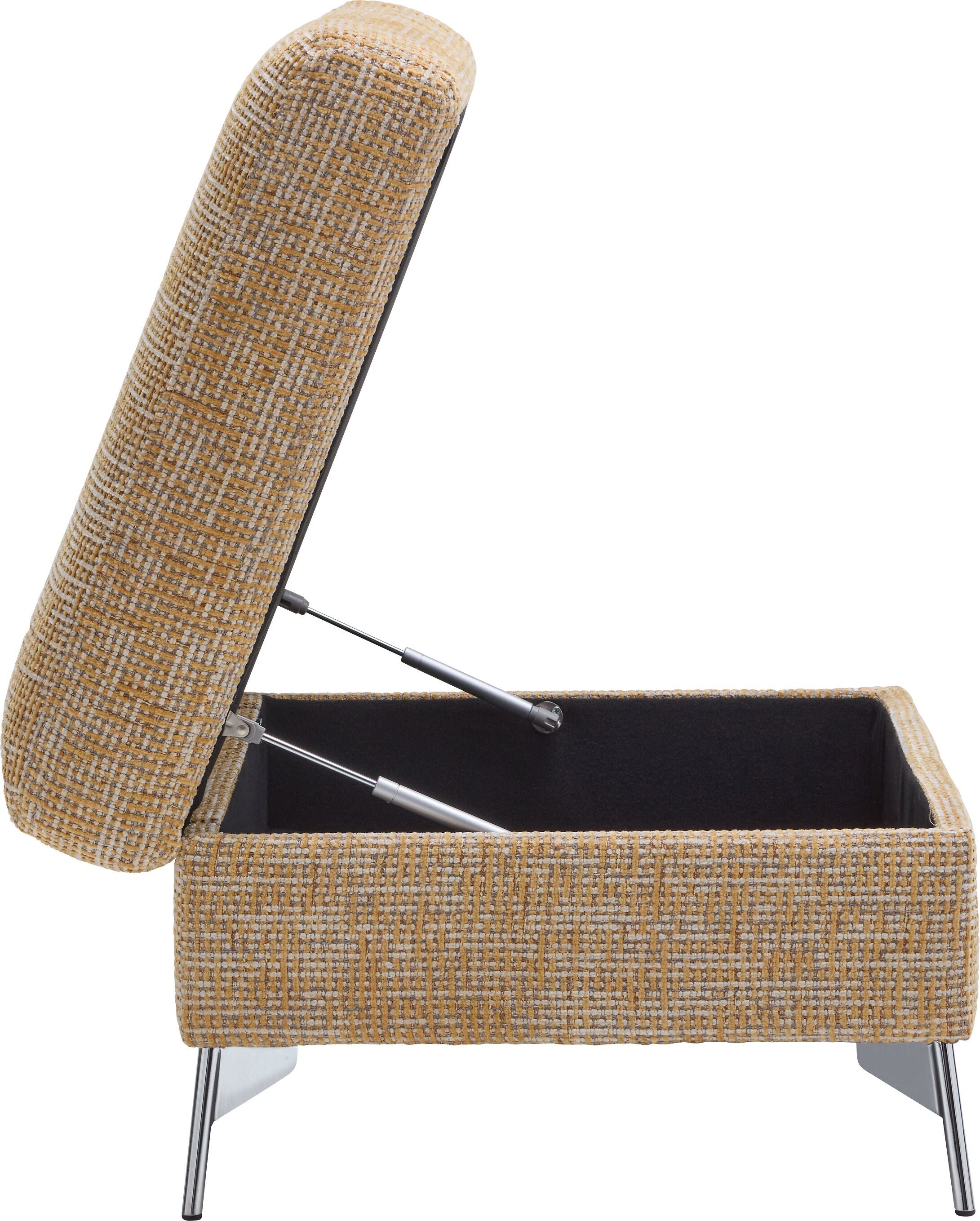 DIENER Hocker - Gelb / B: 64.0 cm x T: 95.0 cm x H: 45.0 cm