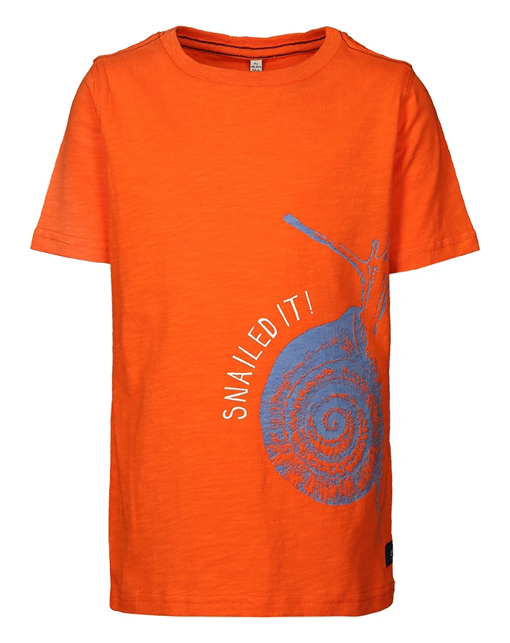 T-Shirt RAY SNAIL – GLOW IN THE DARK in orange