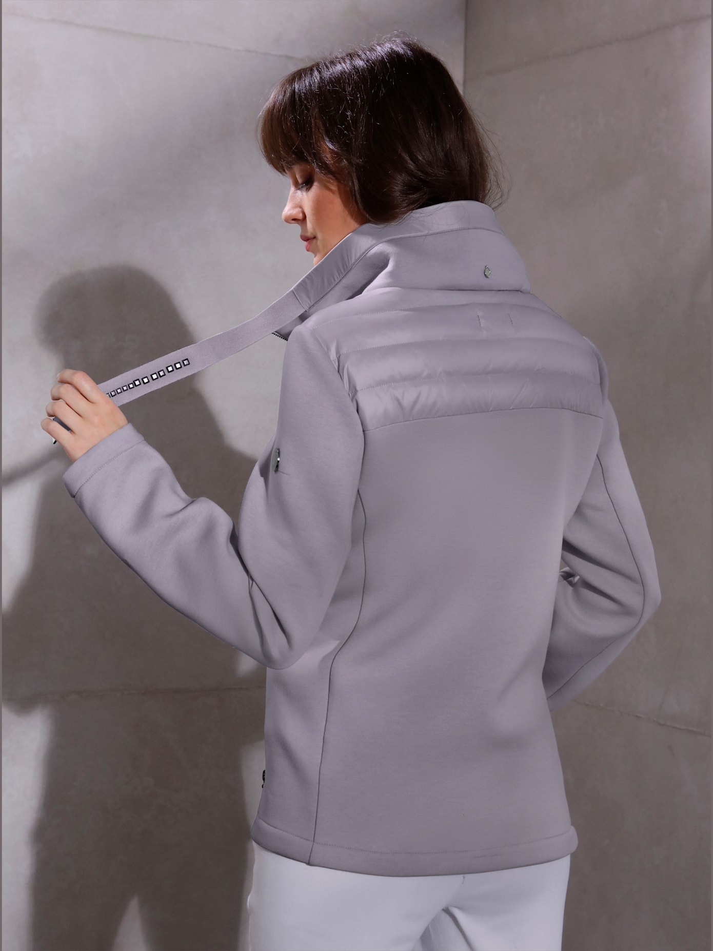 Veste en duvet mélange de matières tendance