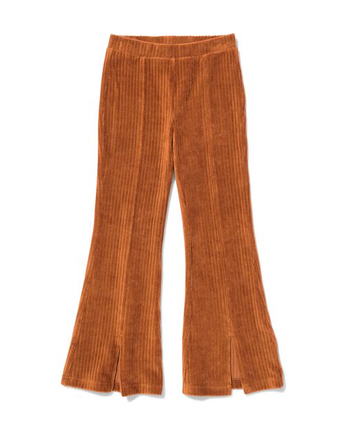 legging enfant en velours côtelé marron