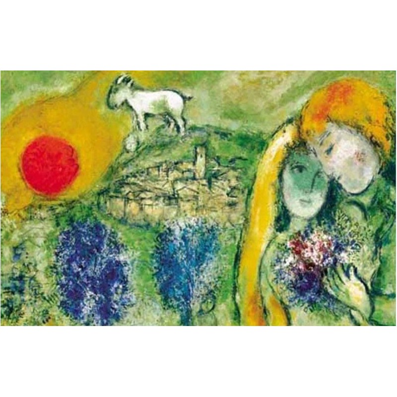 Puzzle 1000 pièces - Chagall - Les amoureux de Vence
