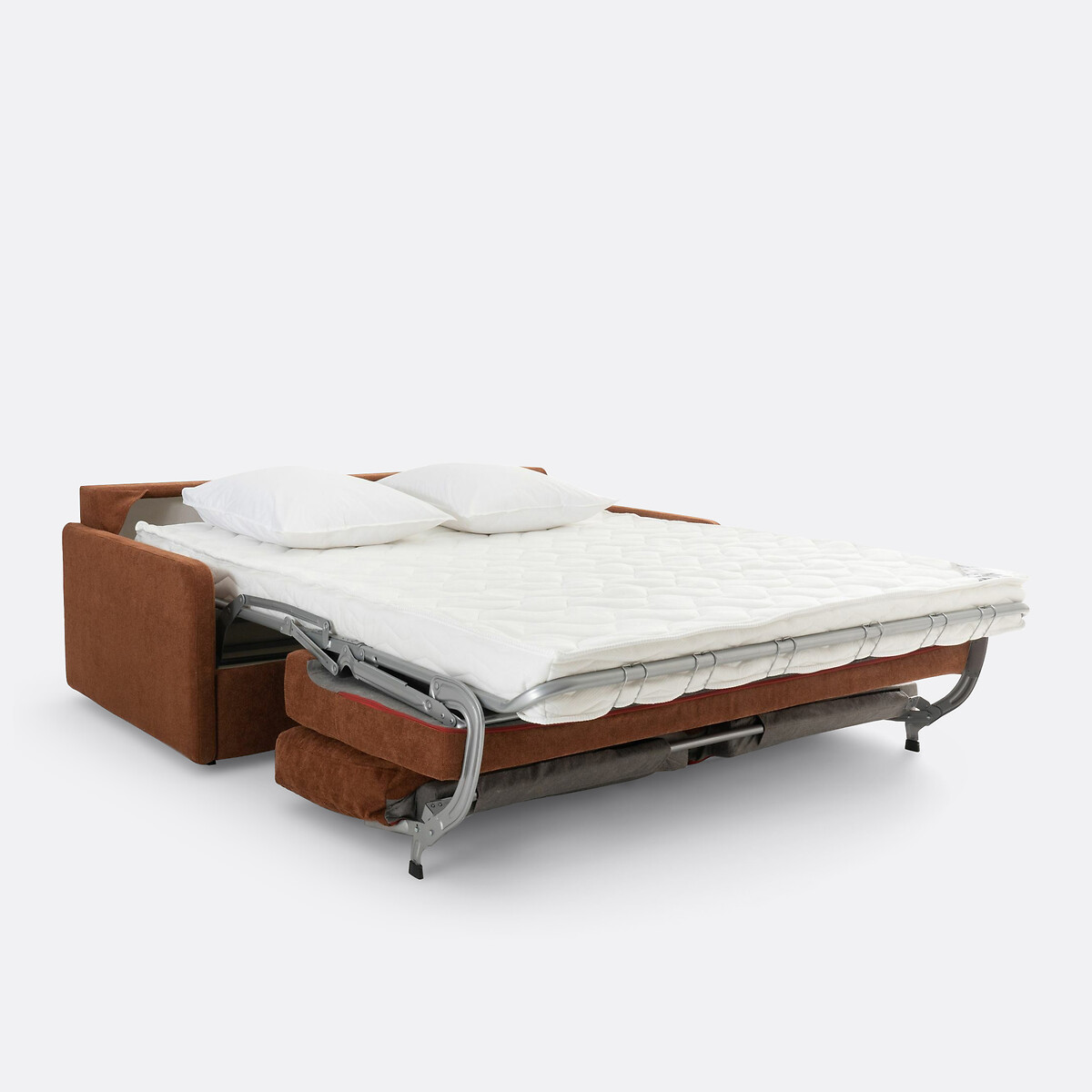 LA REDOUTE INTERIEURS<br>Cama alta, tecido texturizado, Bultex Marta