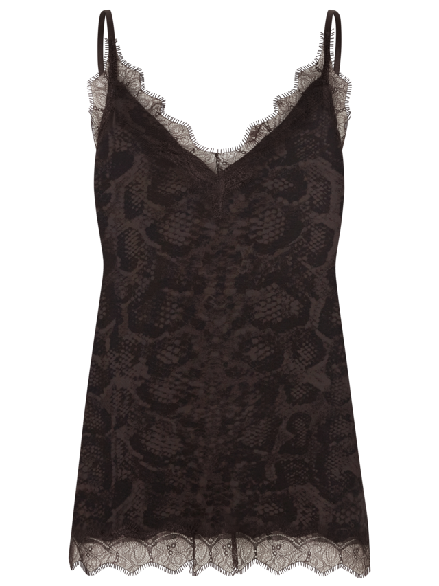 rosemunde Unterhemd »Billie Strap Top« Vintage-Spitzenbesatz an Ausschnitt und Saum, feminin, Polyestermix