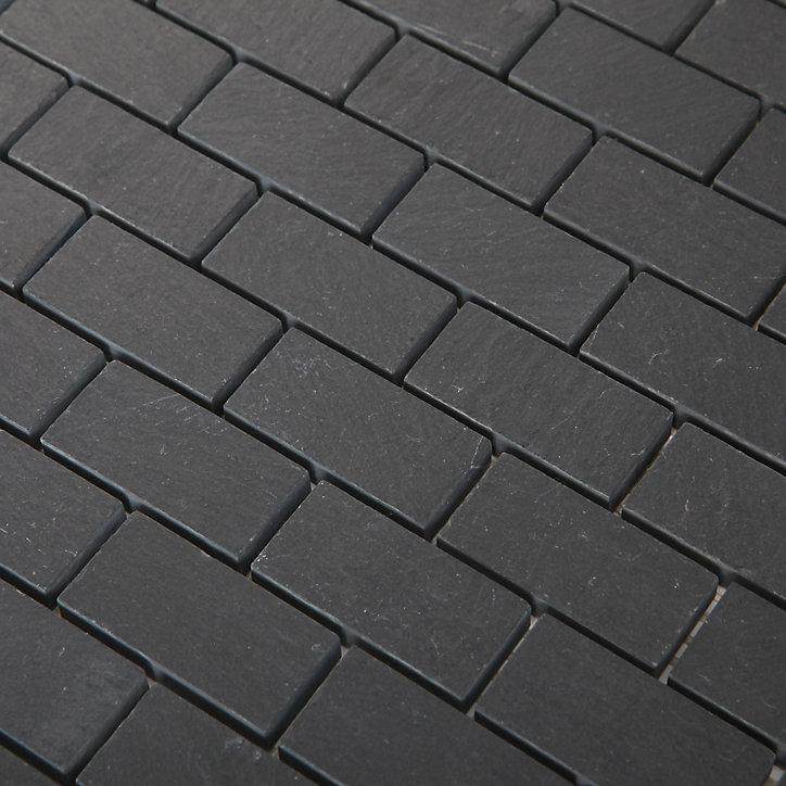 Mosaïque anthracite 30x30cm Slate GoodHome