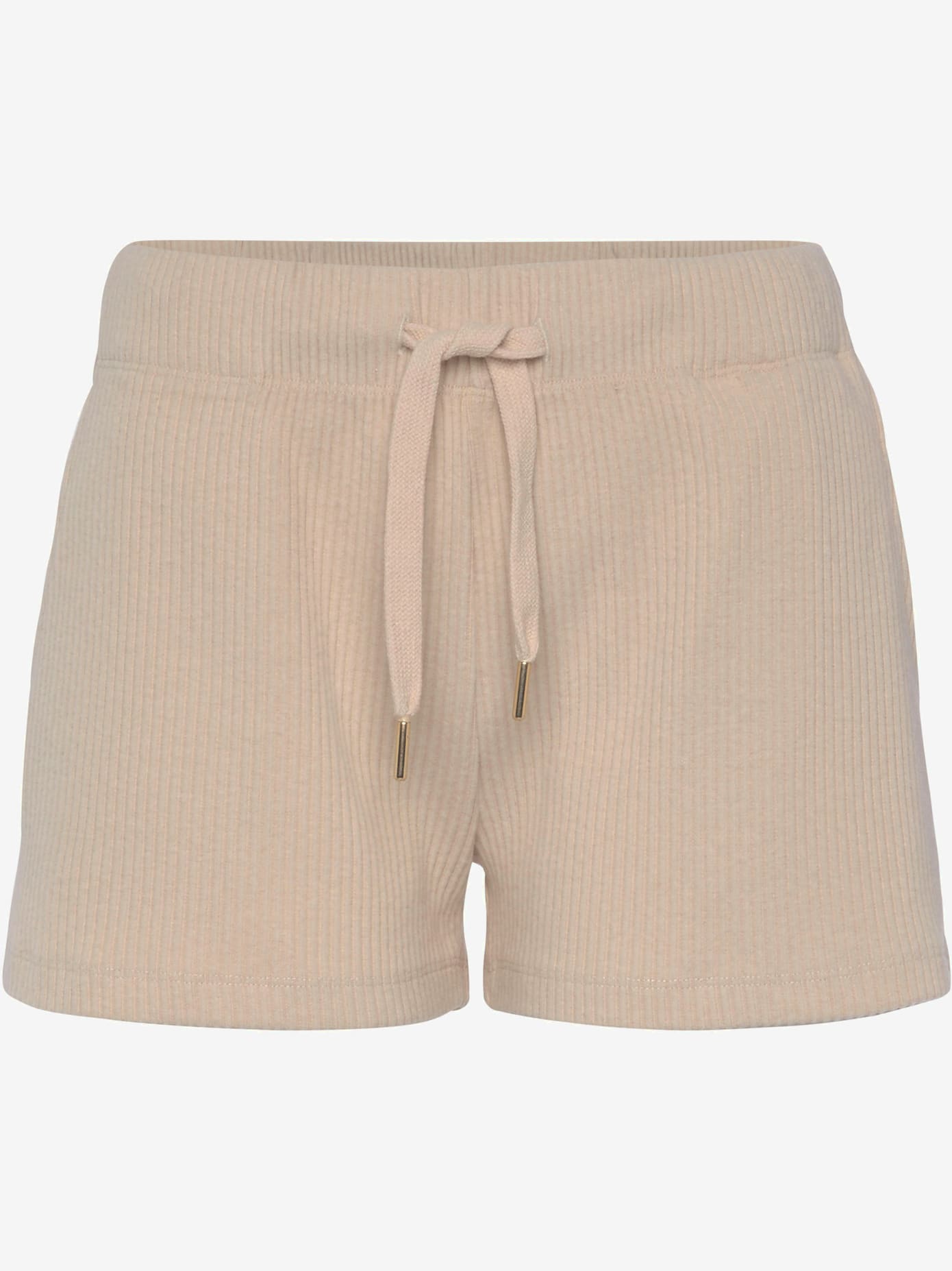 Short en matière sweat empiècement en dentelle en qualité côtelée