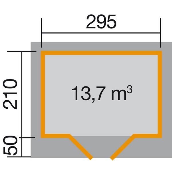 Weka Designhaus 126+ Gr. 1, ca. B361/H247/T286