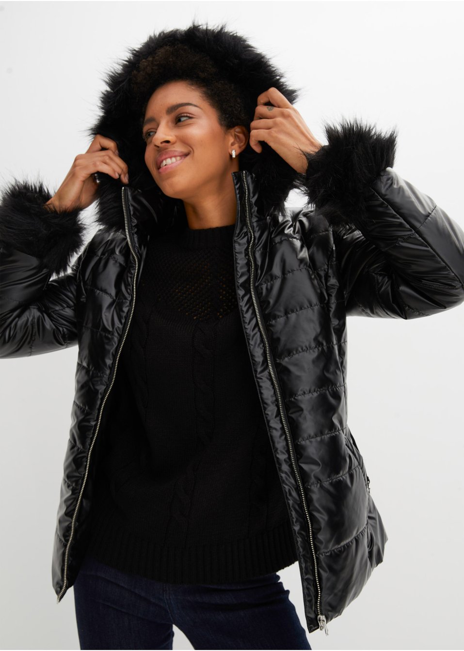 Veste au look brillant
