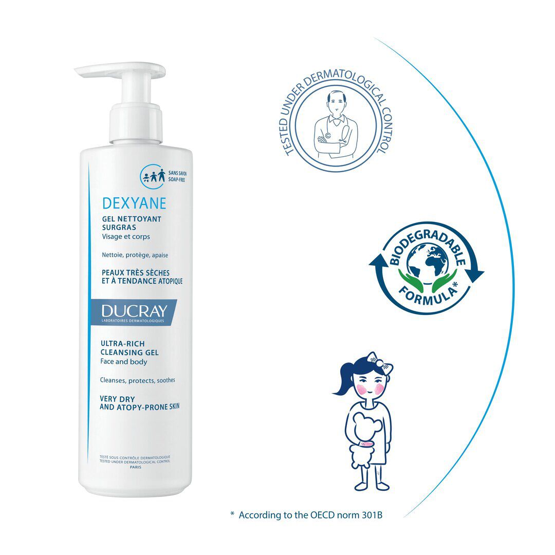 Ducray Dexyane Gel Limpeza 400ML - 400ml