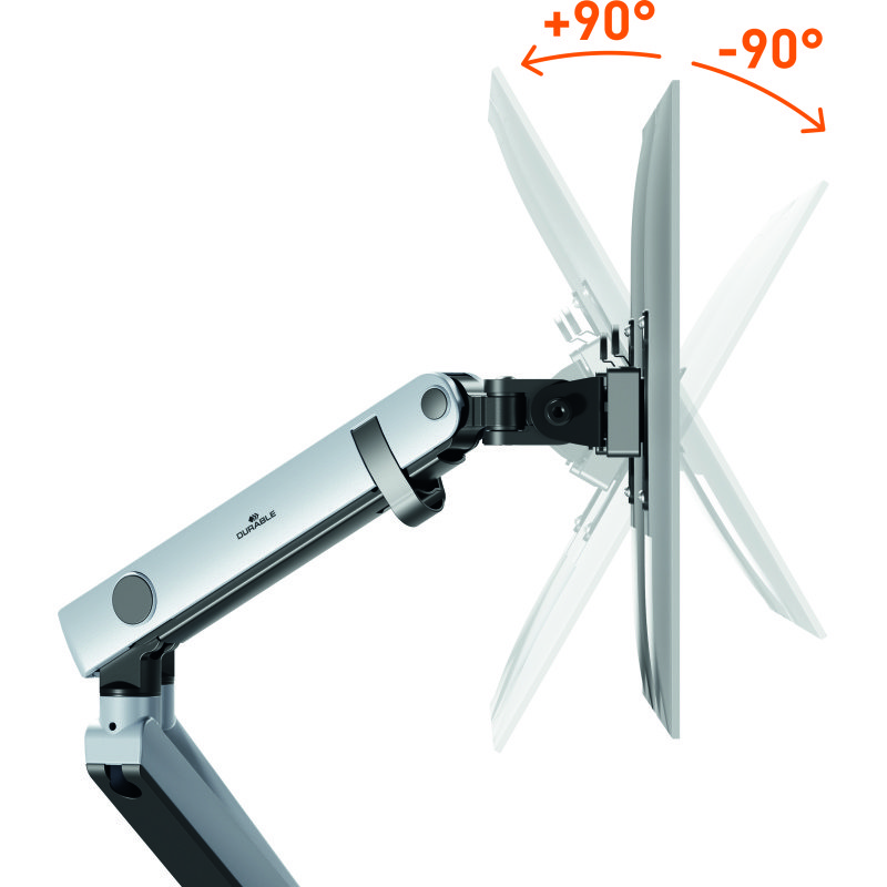 Bras support écran double SELECT PLUS fixation sur table
