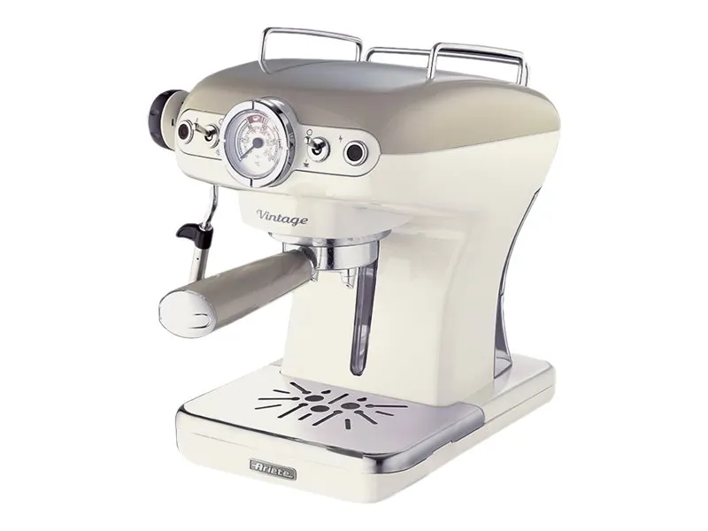 Ariete Vintage 1389 - Kaffemaskine med mælkeskummer - 15 bar - beige