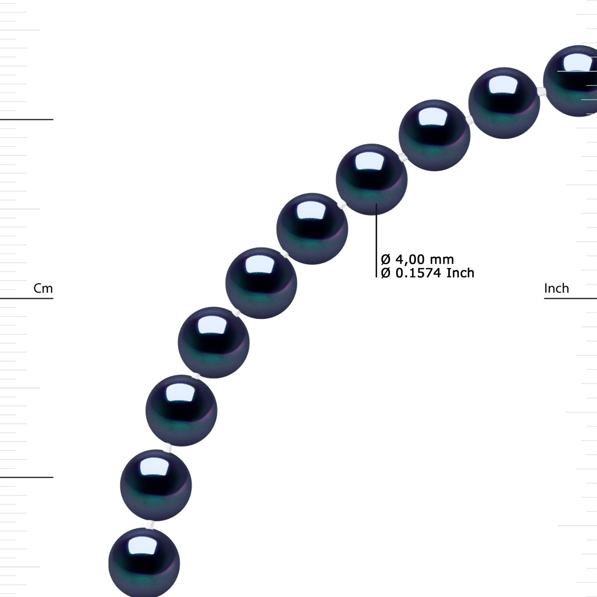 Sautoir OPERA Perles d'Eau Douce 4-5 mm Noires Longueur 160 cm