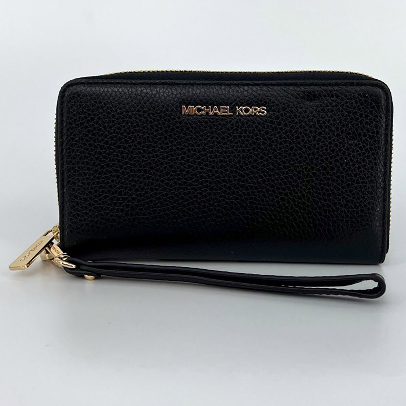 Michael Kors Portefeuille en Cuir Jet Set Travel noir - 18.5x10 cm