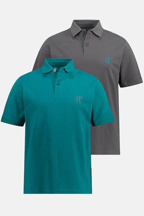 JP 1880 Poloshirts, Basic, 2er-Pack, Piqué, gekämmte Baumwolle