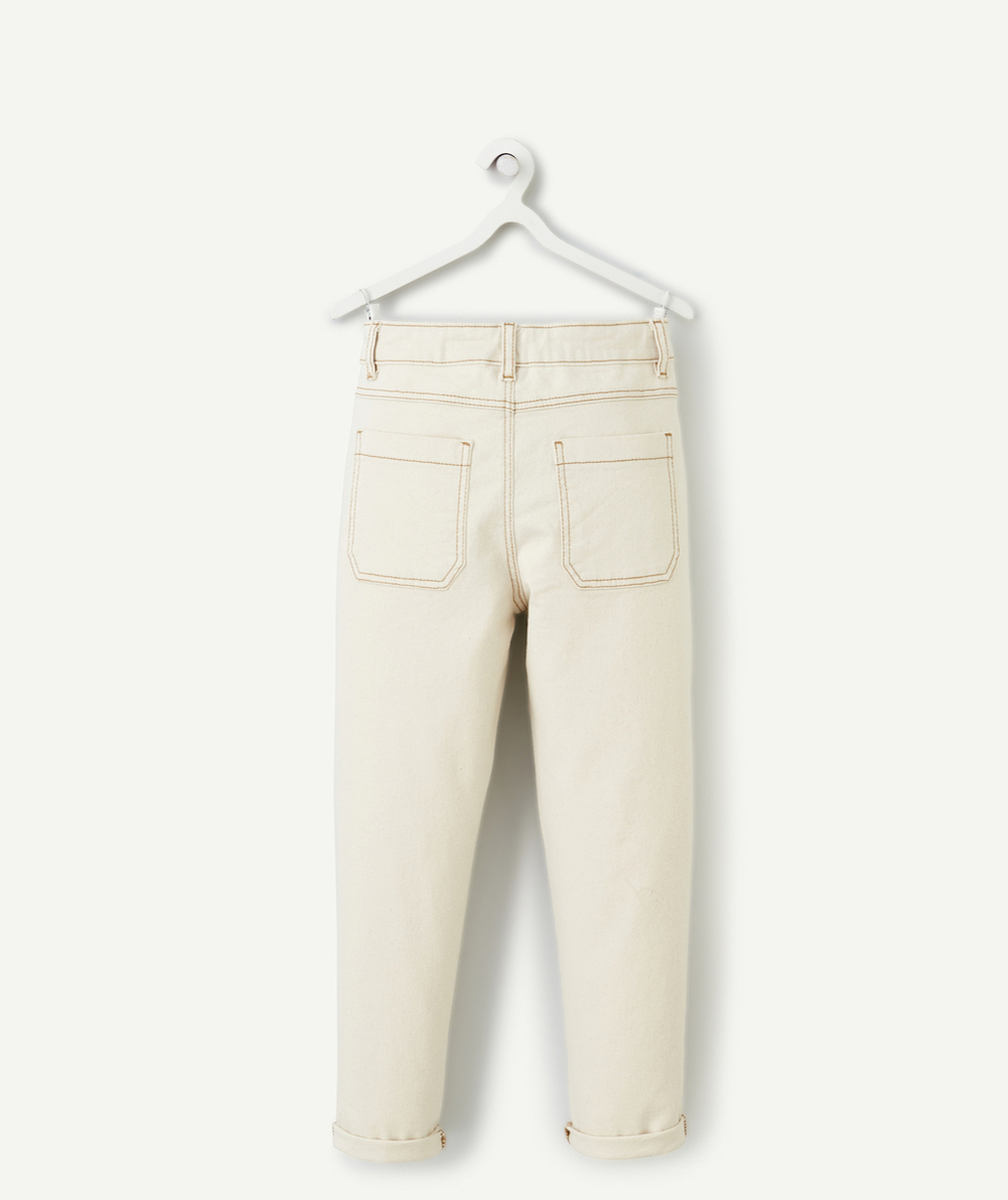 pantalon slouchy garçon sans teinture écru