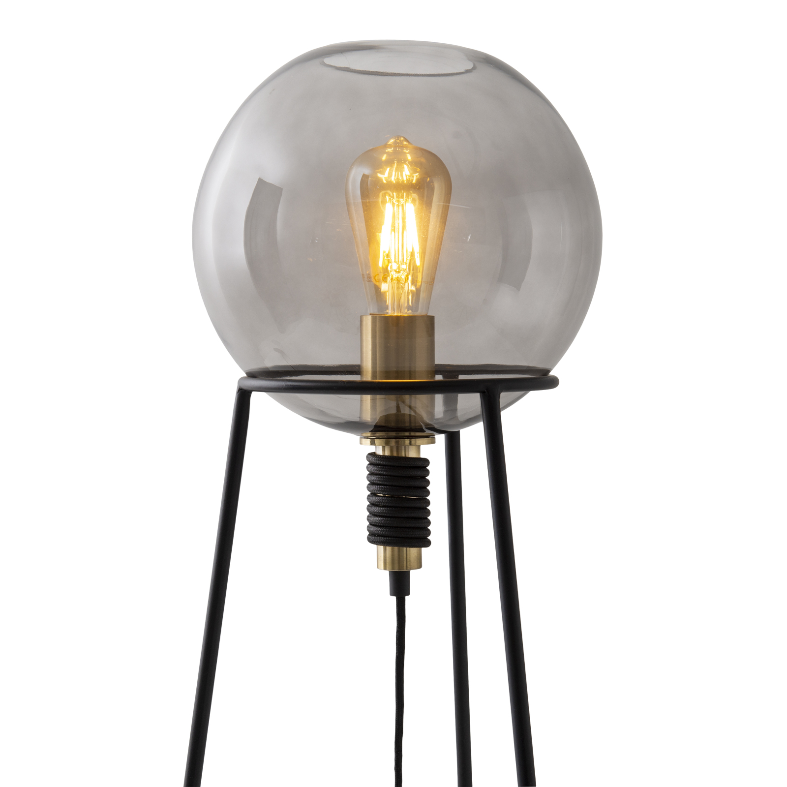 Tischleuchte STELO - schwarz-rauchfarben - 71 cm