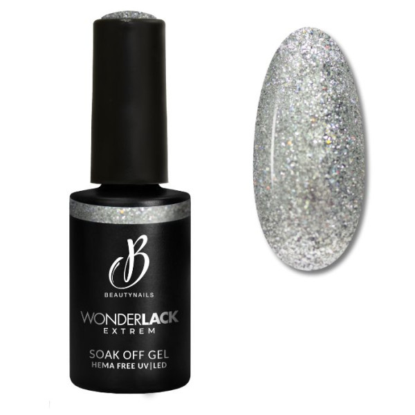 Semi permanent Wonderlack Hema Free Pure Silver Precious Metal Beautynails 6ML