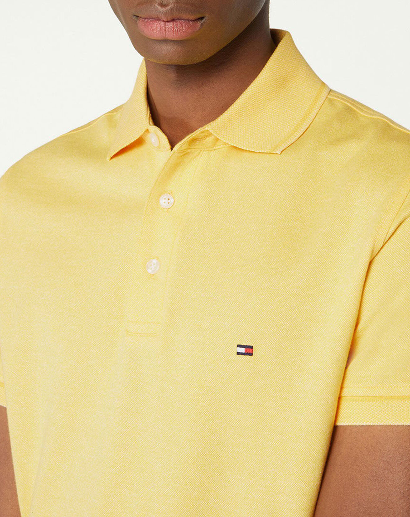 Tommy Hilfiger Polo slim Tipped jaune
