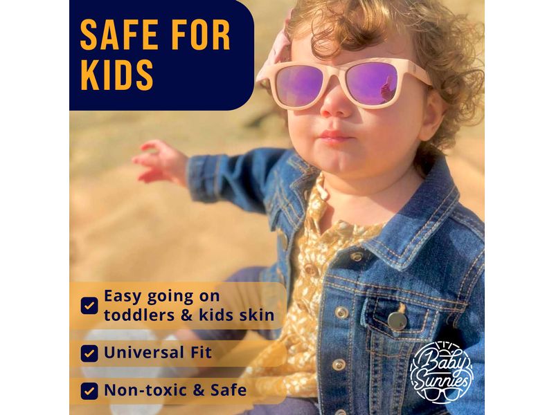 Baby Sunnies Kinder-Sonnenbrille Hellblau Flexibel und polarisiert für 3-8 Jahre